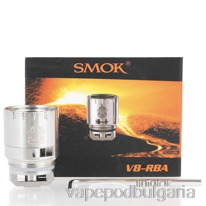 Vape Bulgaria Smok Tfv8 турбо двигатели резервни бобини V8 Rba - двупостов (пакет от 1)